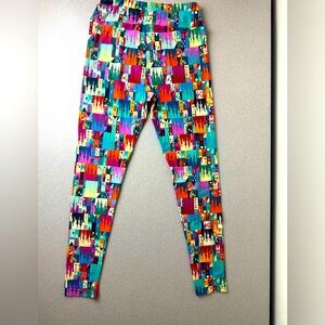 Sz OS - LuLaRoe Disney Castle Buttery Soft Leggings